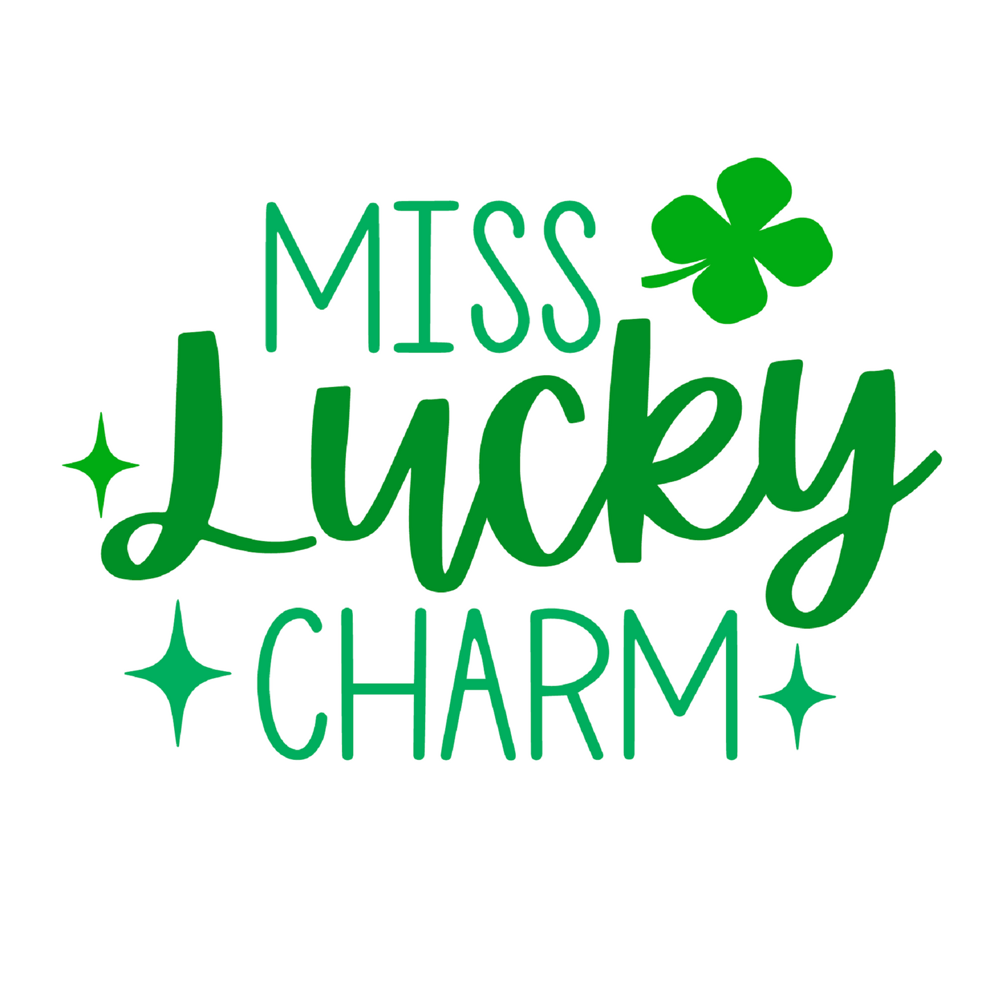 Inspirational Quote Miss Lucky Charm. Motivational Sticker Vinyl Decal Motivation Stickers- 5" Vinyl Sticker Waterproof