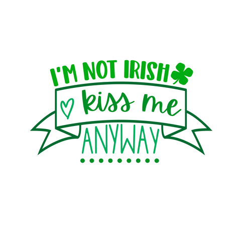 Inspirational Quote I'm Not Irish Kiss Me Anyway. Motivational Sticker Vinyl Decal Motivation Stickers- 5