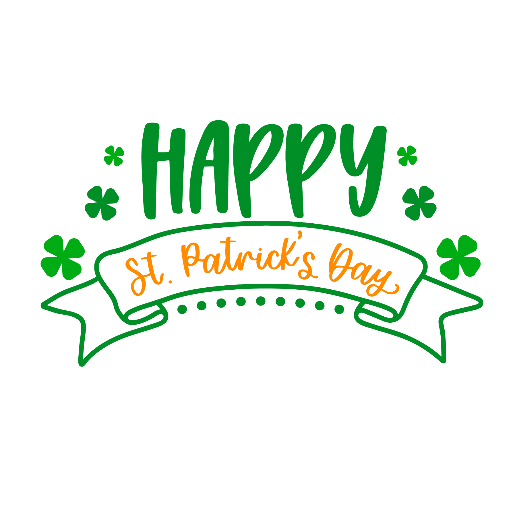 Inspirational Quote Happy St Patrick's Day. Motivational Sticker Vinyl Decal Motivation Stickers- 5" Vinyl Sticker Waterproof