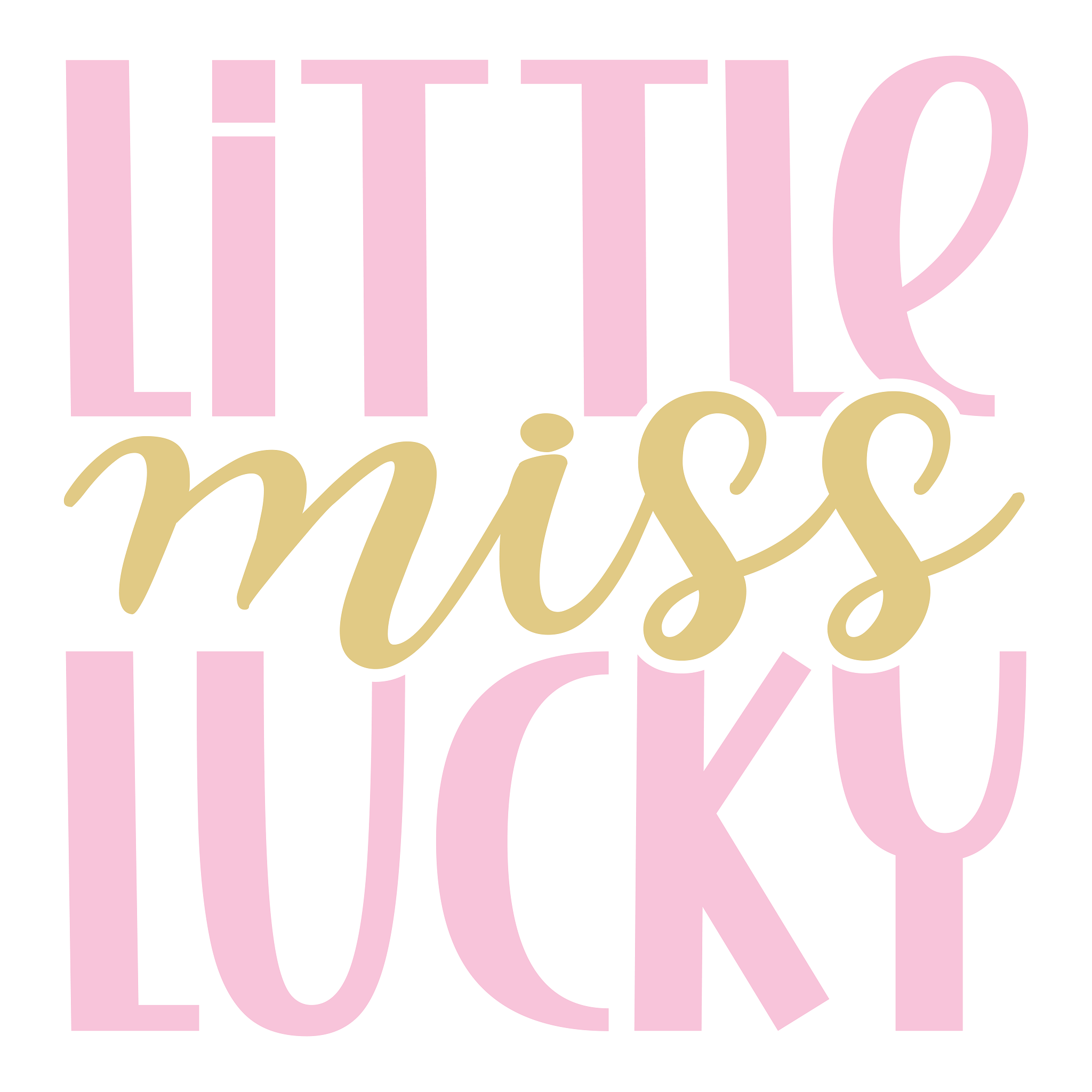 Inspirational Quote Little Miss Lucky. Motivational Sticker Vinyl Decal Motivation Stickers- 5" Vinyl Sticker Waterproof