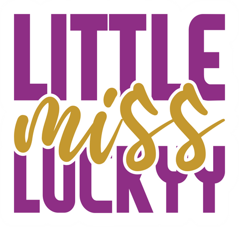 Inspirational Quote Little Miss Lucky. Motivational Sticker Vinyl Decal Motivation Stickers- 5