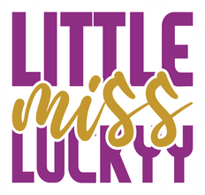 Inspirational Quote Little Miss Lucky. Motivational Sticker Vinyl Decal Motivation Stickers- 5