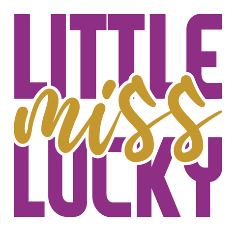 Inspirational Quote Little Miss Lucky. Motivational Sticker Vinyl Decal Motivation Stickers- 5