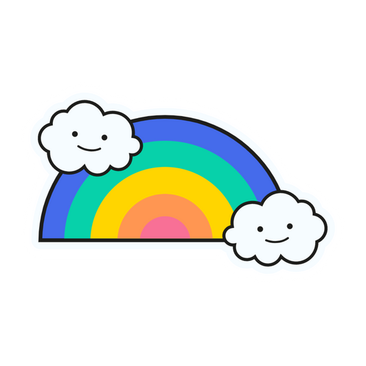 Inspirational Quote "Cloud with Rinbow" Motivational Sticker Vinyl Decal Motivation Stickers- 5" Vinyl Sticker Waterproof