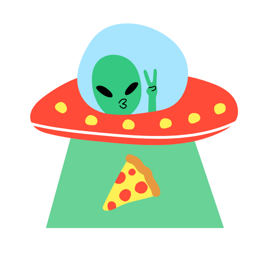 Inspirational Quote "Pizza Alien" Motivational Sticker Vinyl Decal Motivation Stickers- 5" Vinyl Sticker Waterproof