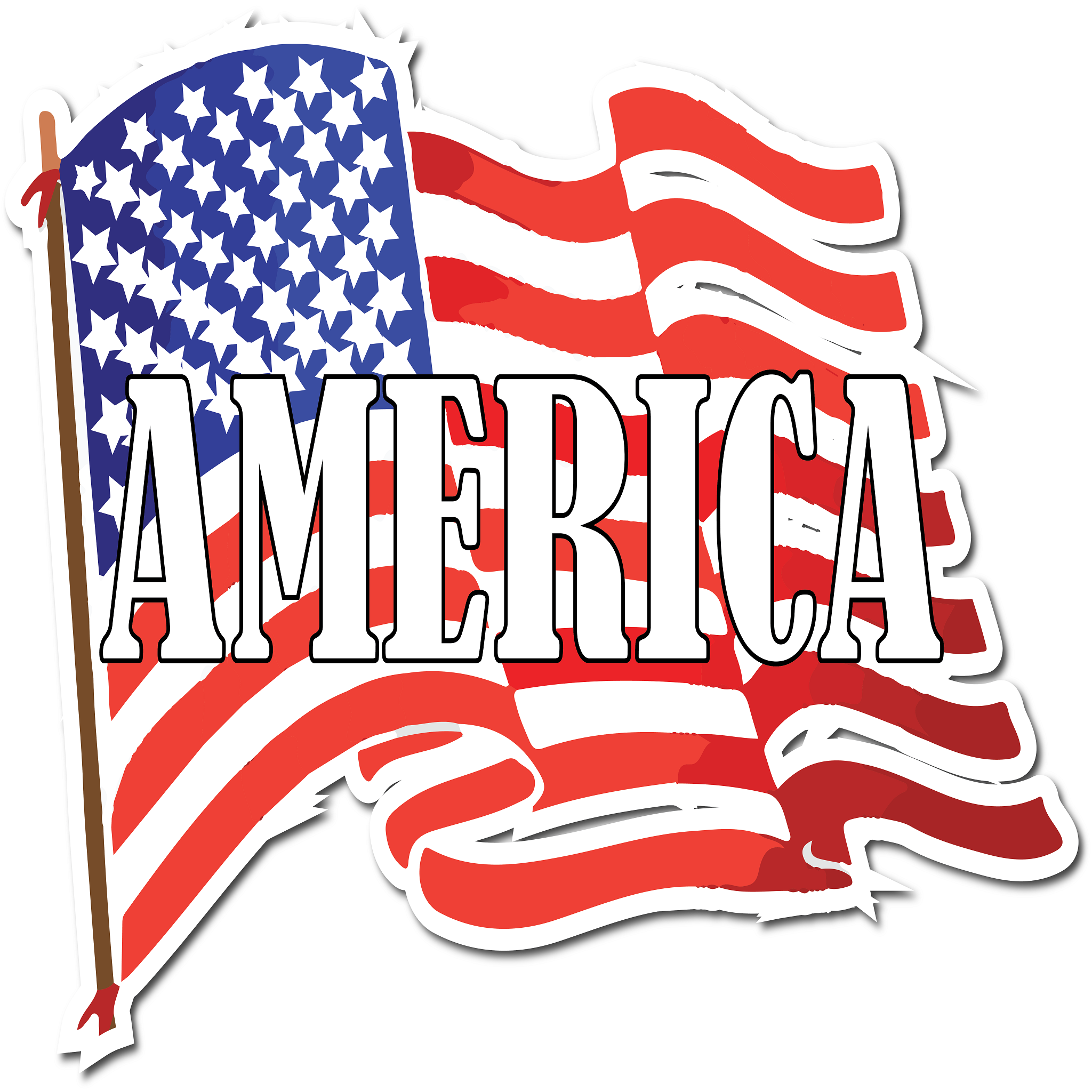 Inspirational Quote "America, Theme Sticker" Motivational Sticker Vinyl Decal Motivation Stickers- 5" Vinyl Sticker Waterproof