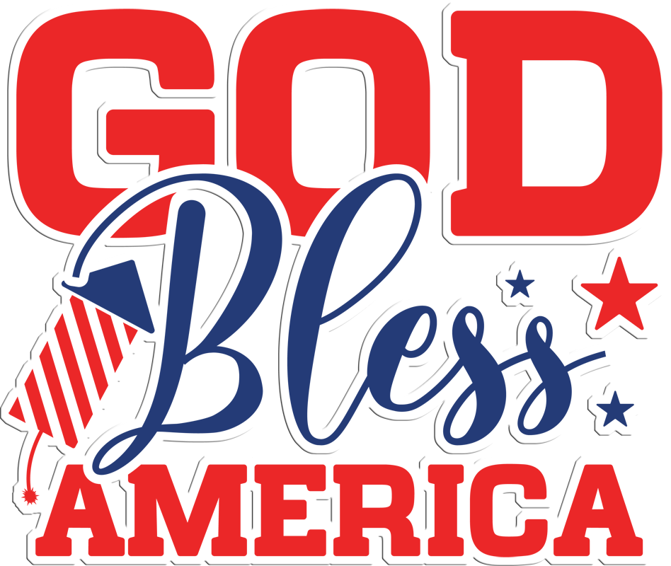 Inspirational Quote "God Bless America" Motivational Sticker Vinyl Decal Motivation Stickers- 5" Vinyl Sticker Waterproof