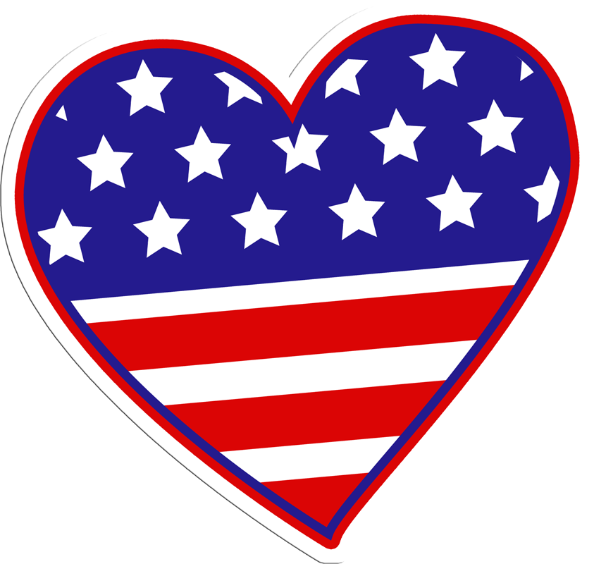 Inspirational Quote "Merican Heart Sticker" Motivational Sticker Vinyl Decal Motivation Stickers- 5" Vinyl Sticker Waterproof