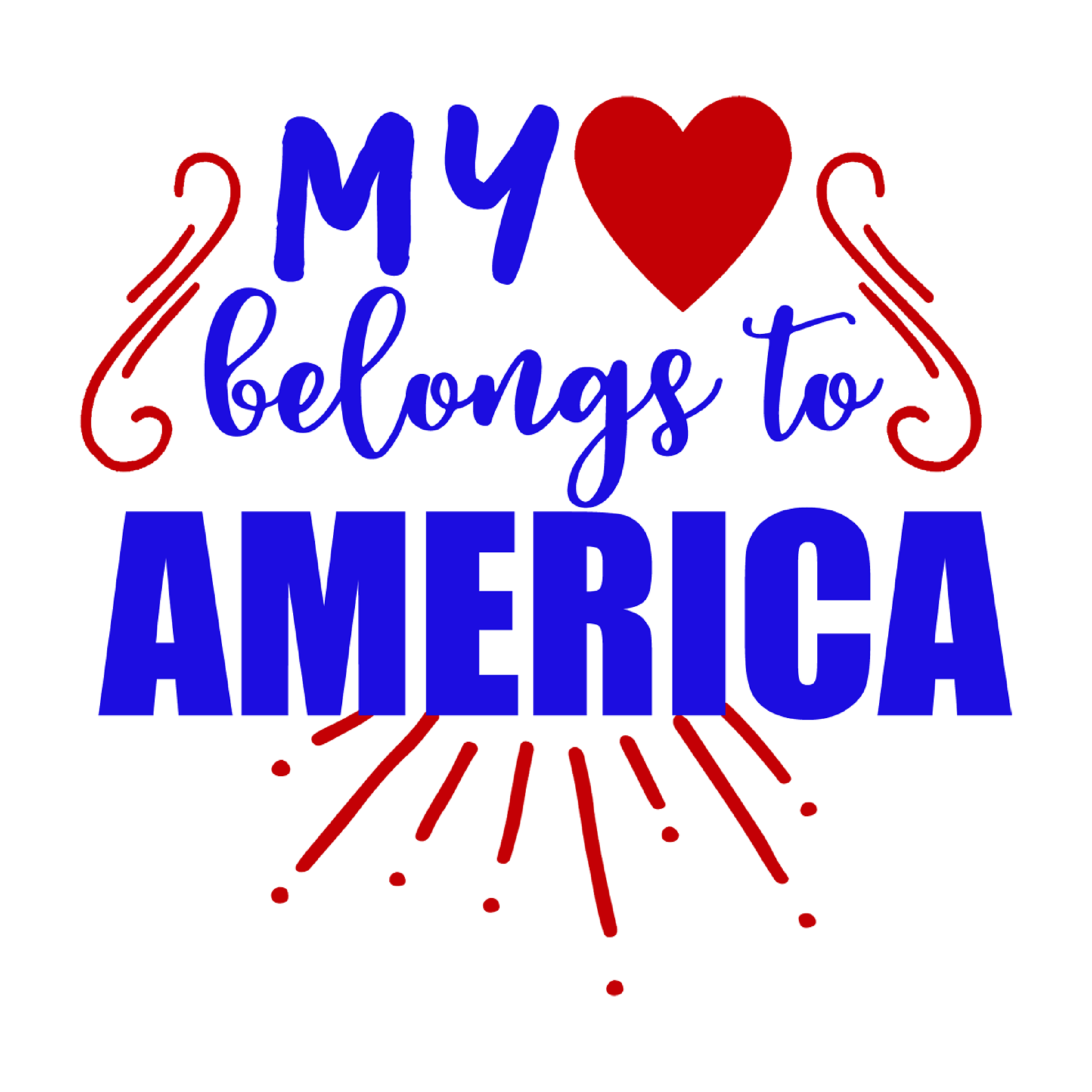 Inspirational Quote "My Belongs to America" Motivational Sticker Vinyl Decal Motivation Stickers- 5" Vinyl Sticker Waterproof