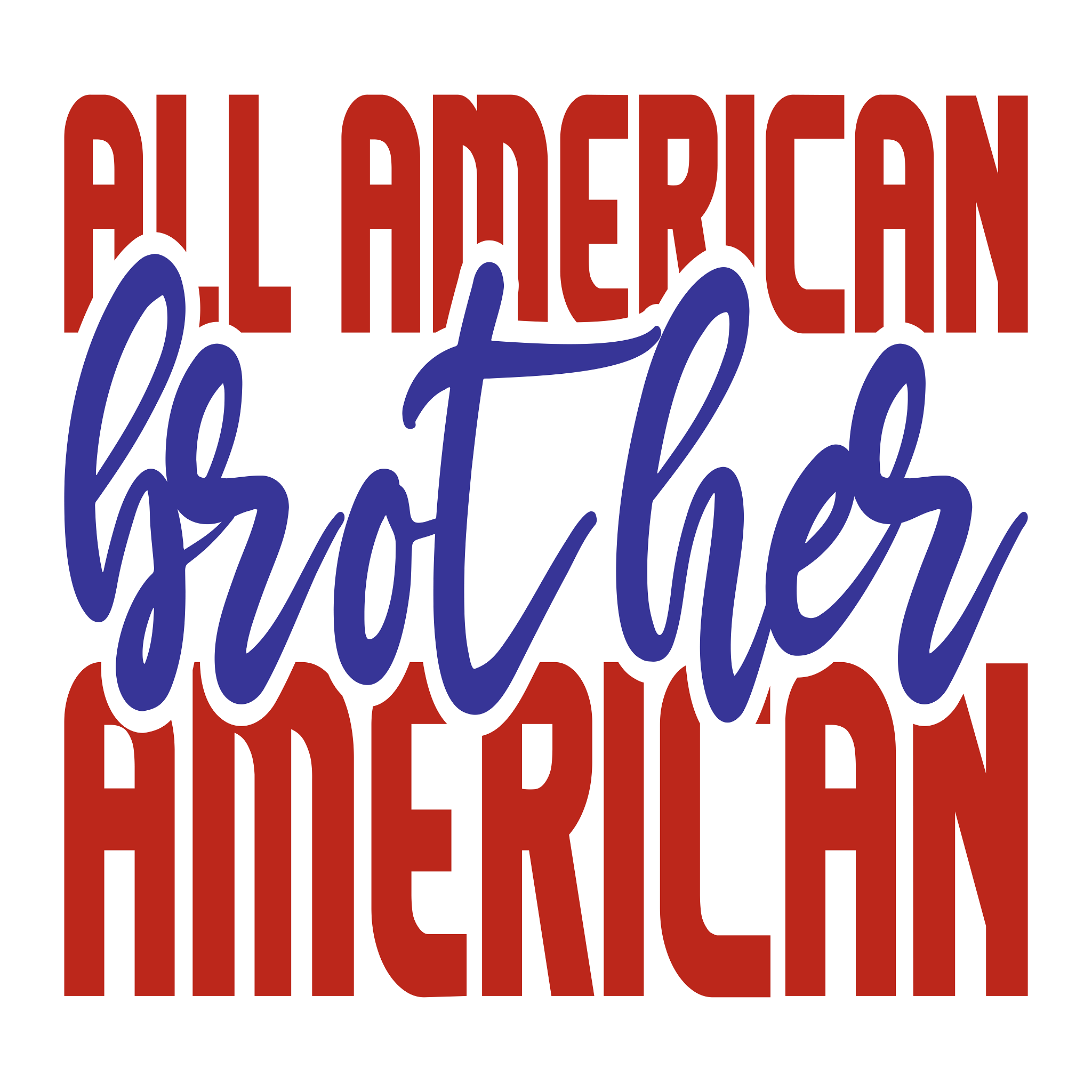 Inspirational Quote "All American Brother American" Motivational Sticker Vinyl Decal Motivation Stickers- 5" Vinyl Sticker Waterproof