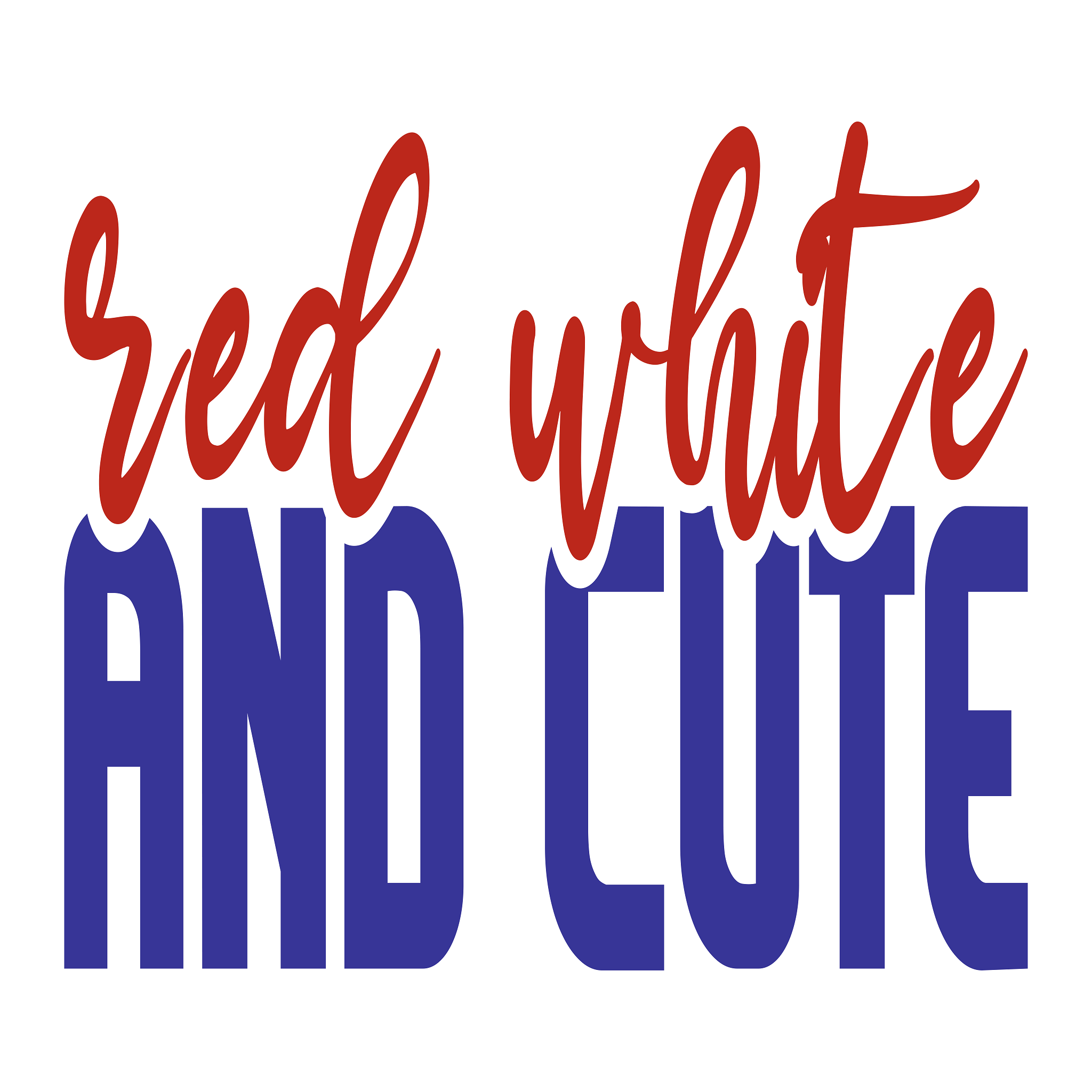 Inspirational Quote "Red White and Cute" Motivational Sticker Vinyl Decal Motivation Stickers- 5" Vinyl Sticker Waterproof
