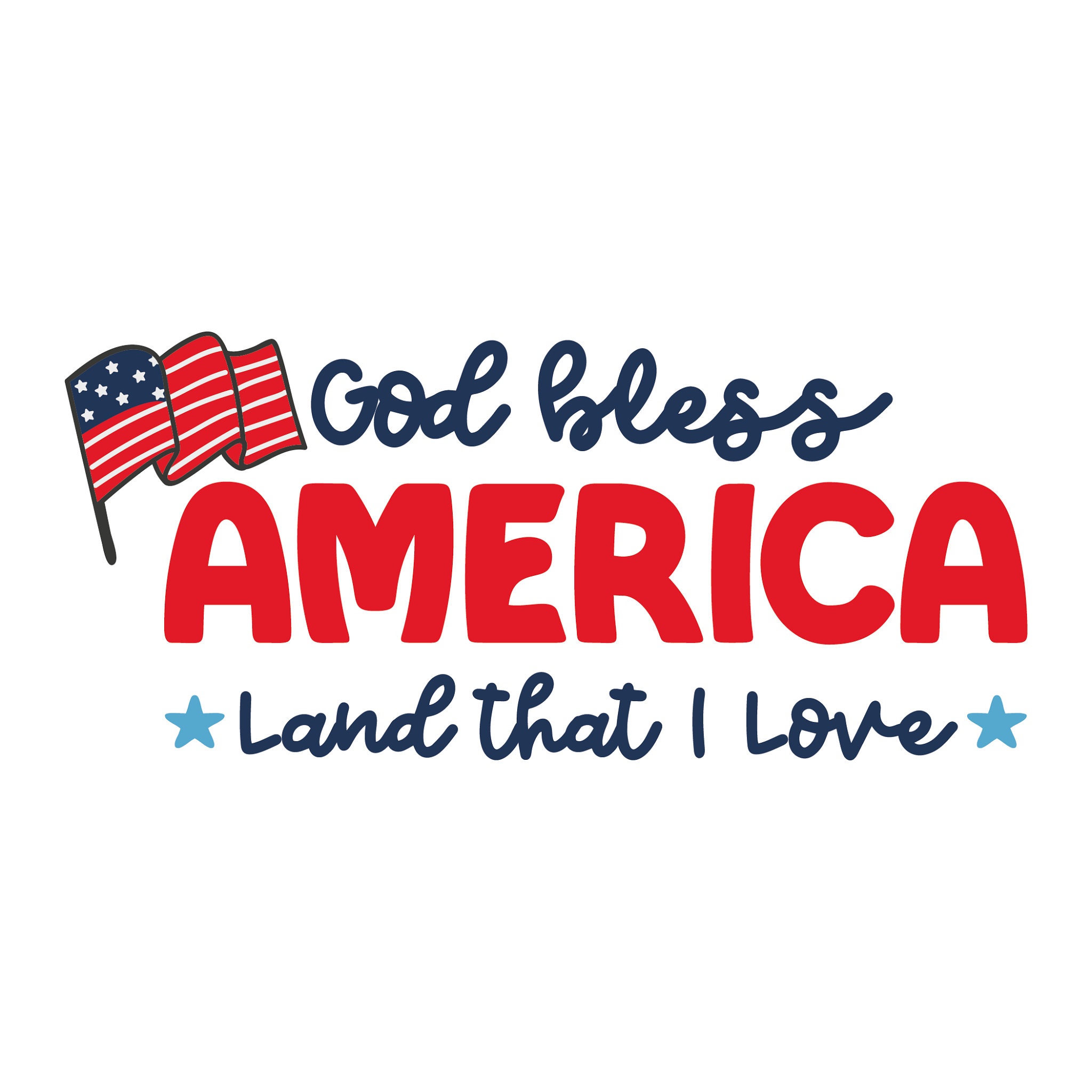 Inspirational Quote "God Bless America Land That I Love" Motivational Sticker Vinyl Decal Motivation Stickers- 5" Vinyl Sticker Waterproof
