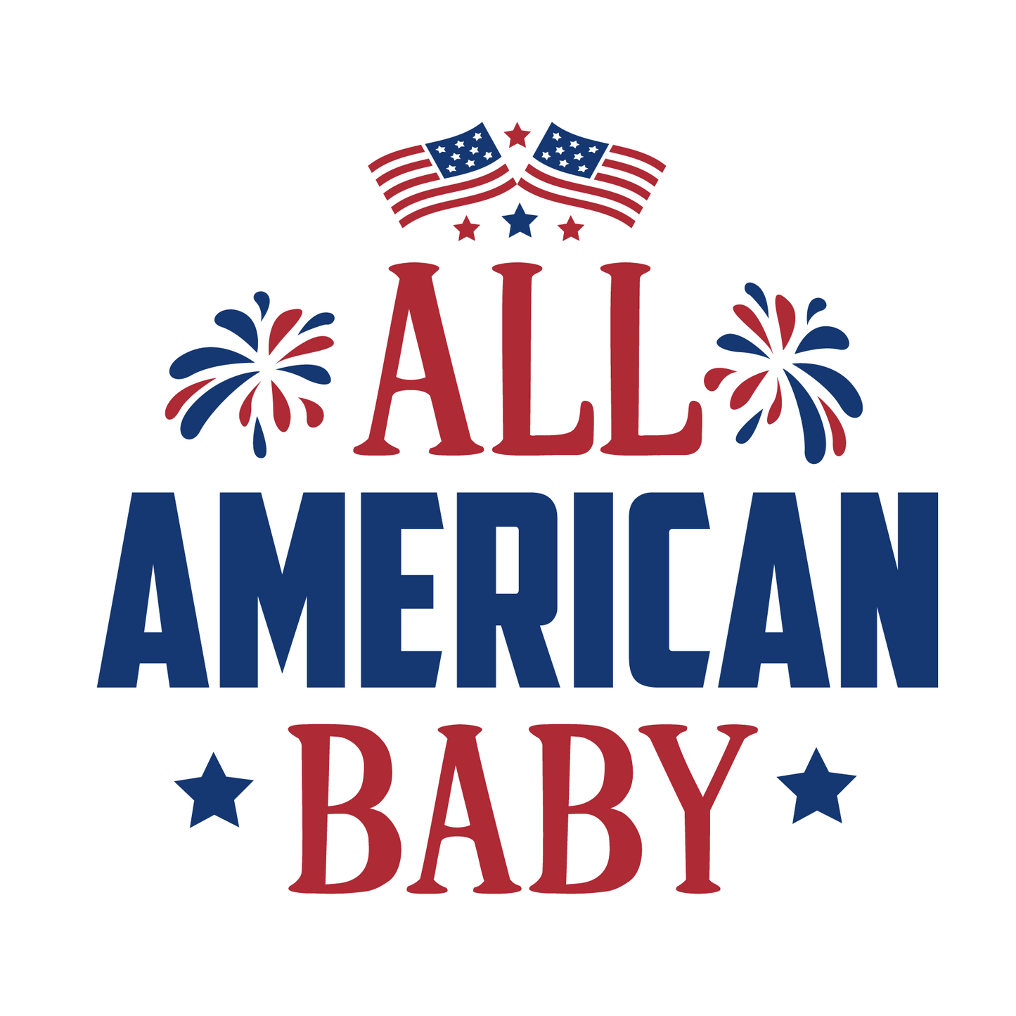 Inspirational Quote "All American Baby, Sticker" Motivational Sticker Vinyl Decal Motivation Stickers- 5" Vinyl Sticker Waterproof