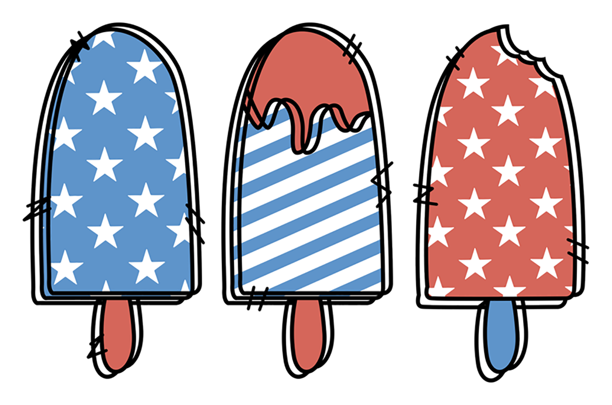 Inspirational Quote "USA Patriot Theme Popsicles" Motivational Sticker Vinyl Decal Motivation Stickers- 5" Vinyl Sticker Waterproof