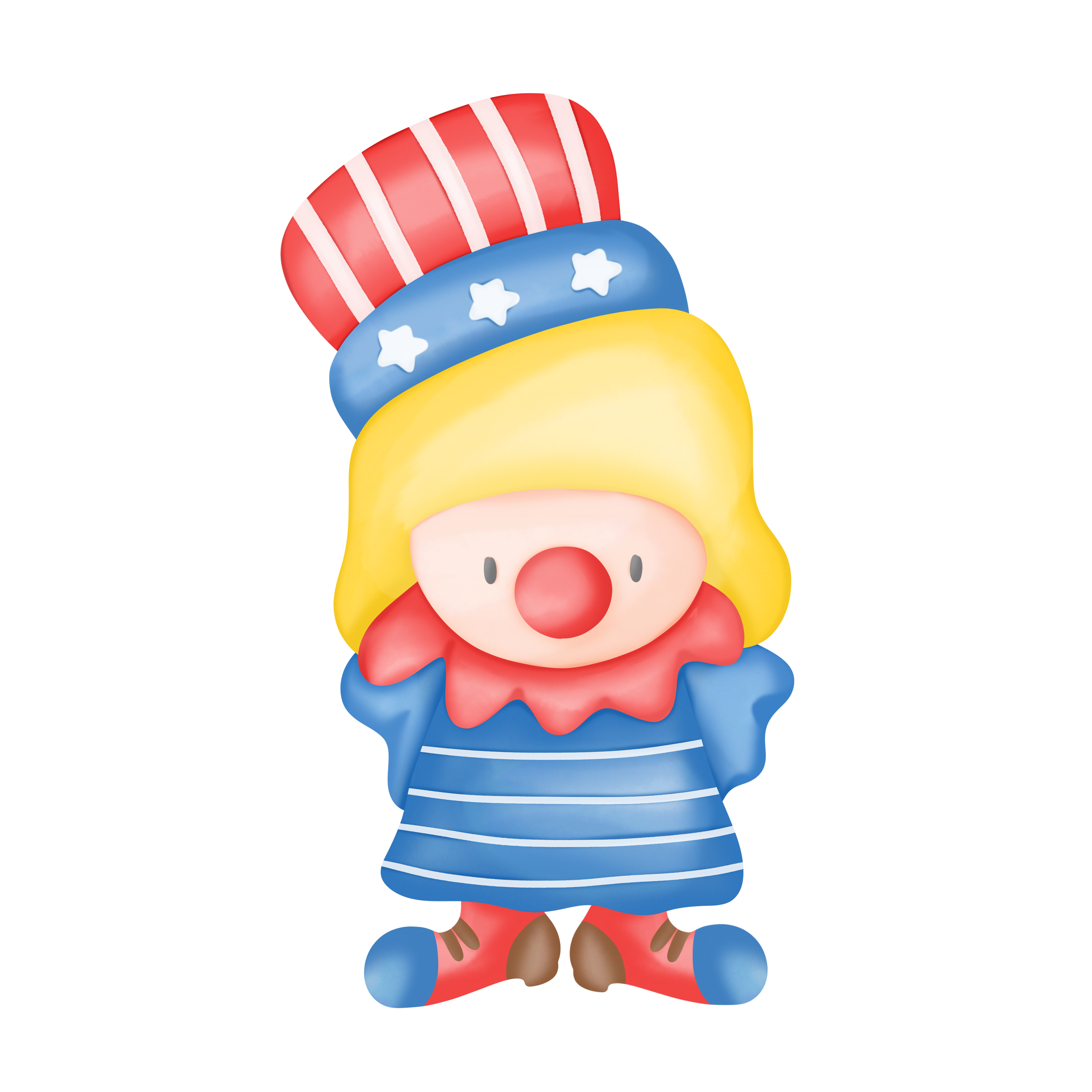Inspirational Quote "Cute Fun Happy 4th of July Gnome, Cute Sticker" Motivational Sticker Vinyl Decal Motivation Stickers- 5" Vinyl Sticker Waterproof