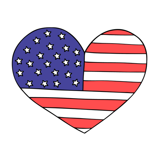 Inspirational Quote "Flag of America in The Shape of Heart" Motivational Sticker Vinyl Decal Motivation Stickers- 5" Vinyl Sticker Waterproof