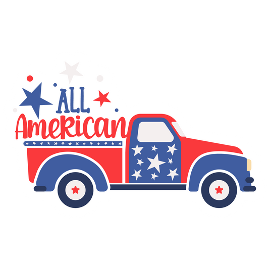 Inspirational Quote "All American-Truck Sticker" Motivational Sticker Vinyl Decal Motivation Stickers- 5" Vinyl Sticker Waterproof