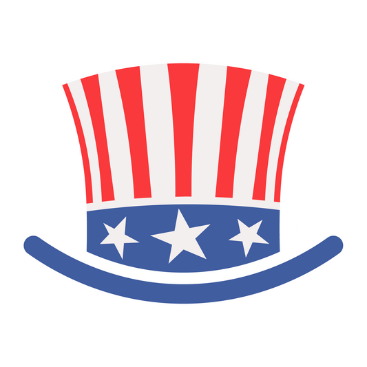 Inspirational Quote "Happy 4Th of July Hat" Motivational Sticker Vinyl Decal Motivation Stickers- 5" Vinyl Sticker Waterproof