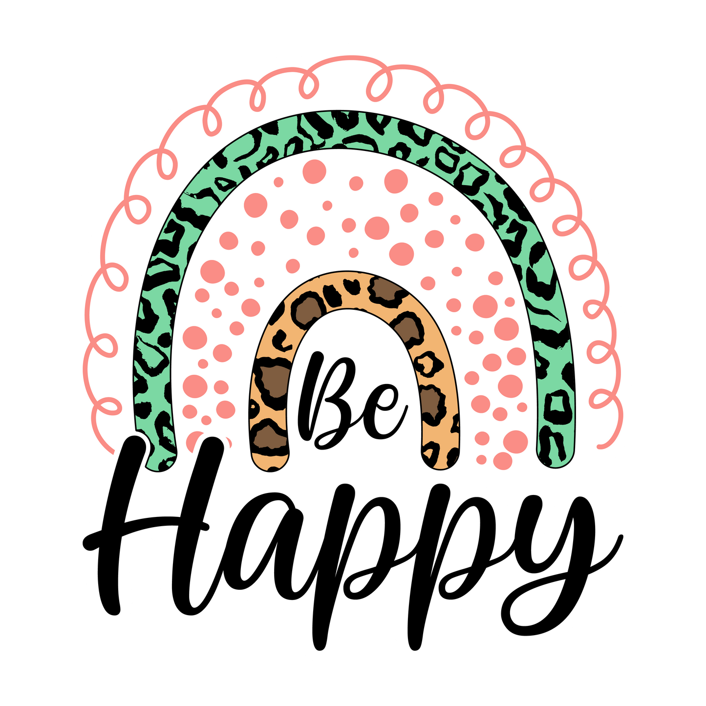 Inspirational Quote "Be Happy" Motivational Sticker Vinyl Decal Motivation Stickers- 5" Vinyl Sticker Waterproof