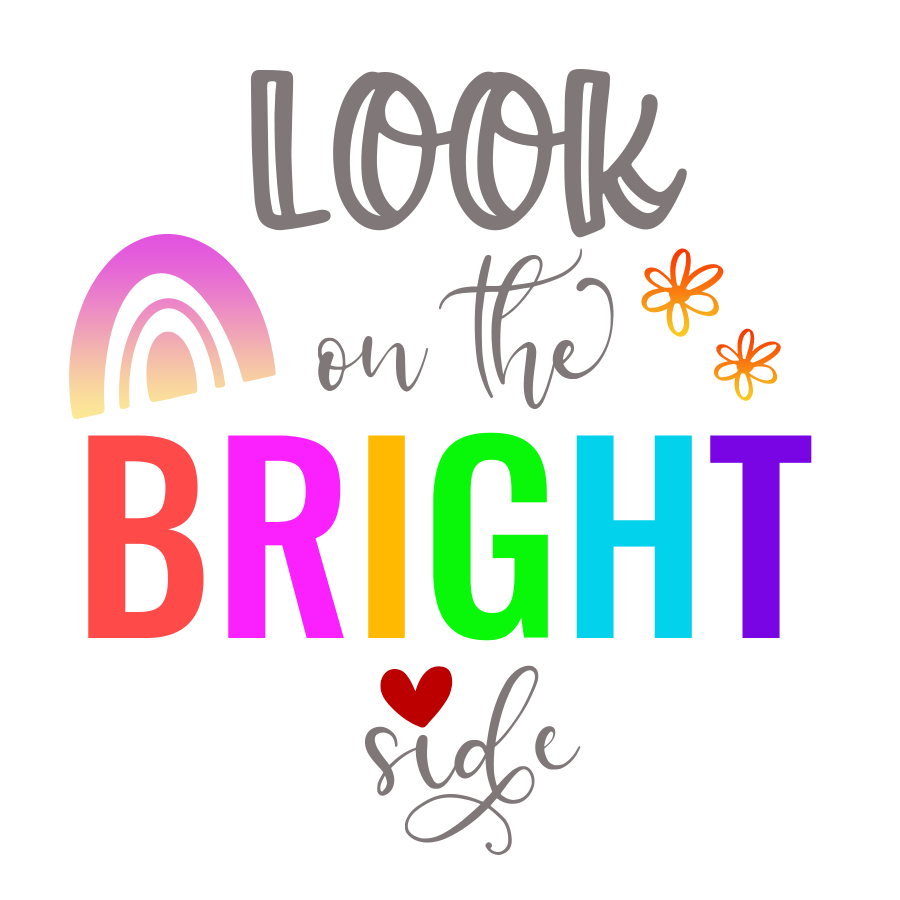 Inspirational Quote Look On The Bright Side Motivational Sticker Vinyl Decal Motivation Stickers- 5" Vinyl Sticker Waterproof