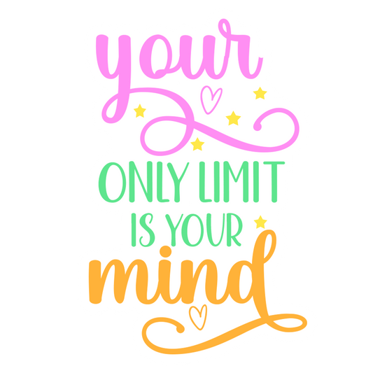 Inspirational Quote Your Only Limite Is Your MInd Motivational Sticker Vinyl Decal Motivation Stickers- 5" Vinyl Sticker Waterproof