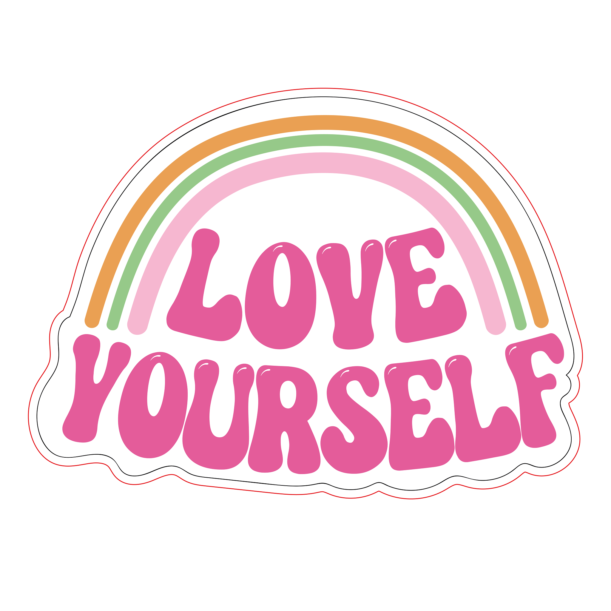 Inspirational Quote Love Yourself Motivational Sticker Vinyl Decal Motivation Stickers- 5" Vinyl Sticker Waterproof