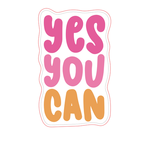 Inspirational Quote Yes You Can Motivational Sticker Vinyl Decal Motivation Stickers- 5