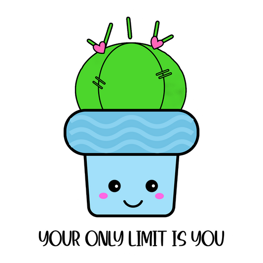 Inspirational Quote Your Only Limit is You Motivational Sticker Vinyl Decal Motivation Stickers- 5" Vinyl Sticker Waterproof