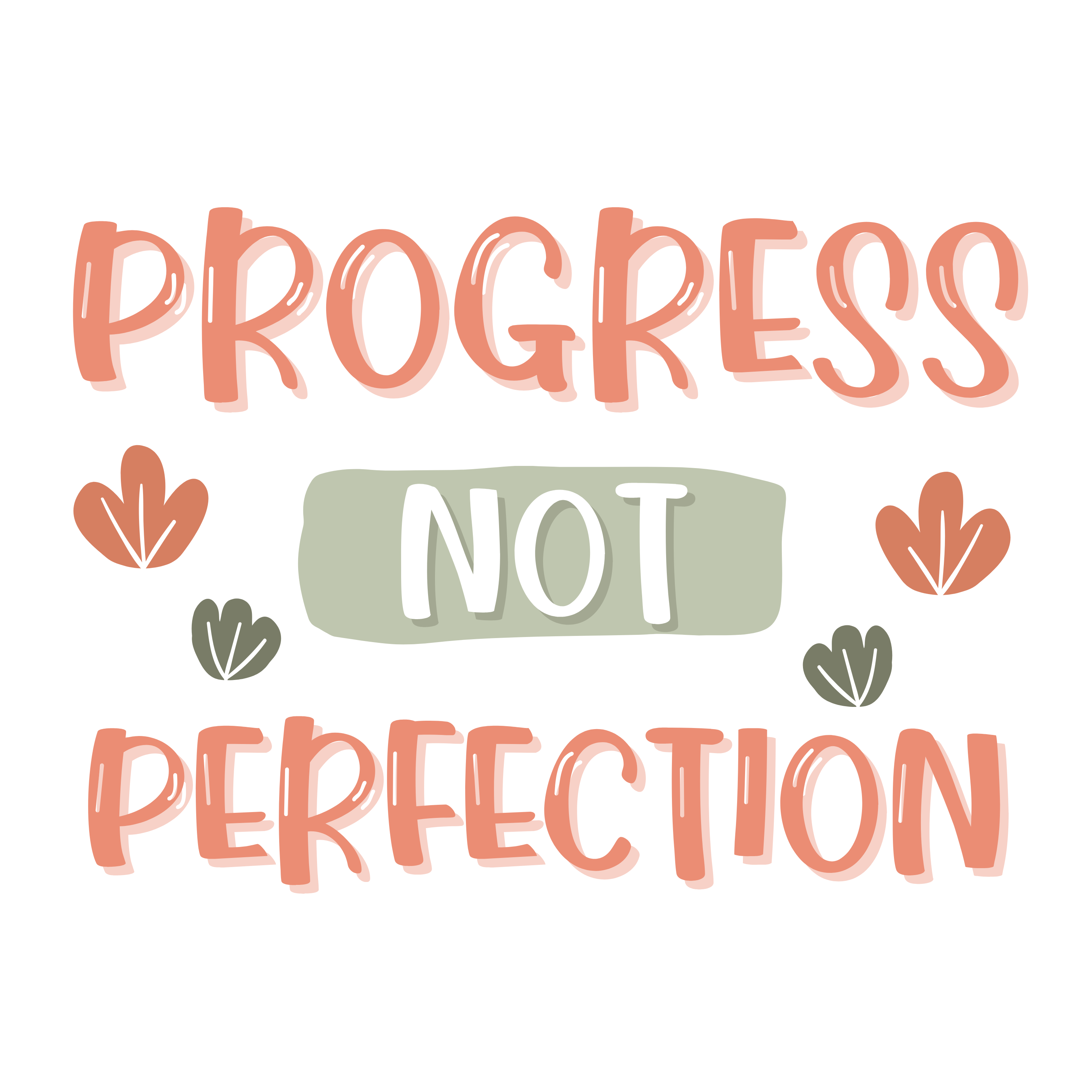 Inspirational Quote Progress Not Perfection Motivational Sticker Vinyl Decal Motivation Stickers- 5" Vinyl Sticker Waterproof