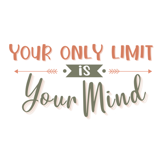 Inspirational Quote Your Only Limit is Your Mind Motivational Sticker Vinyl Decal Motivation Stickers- 5" Vinyl Sticker Waterproof