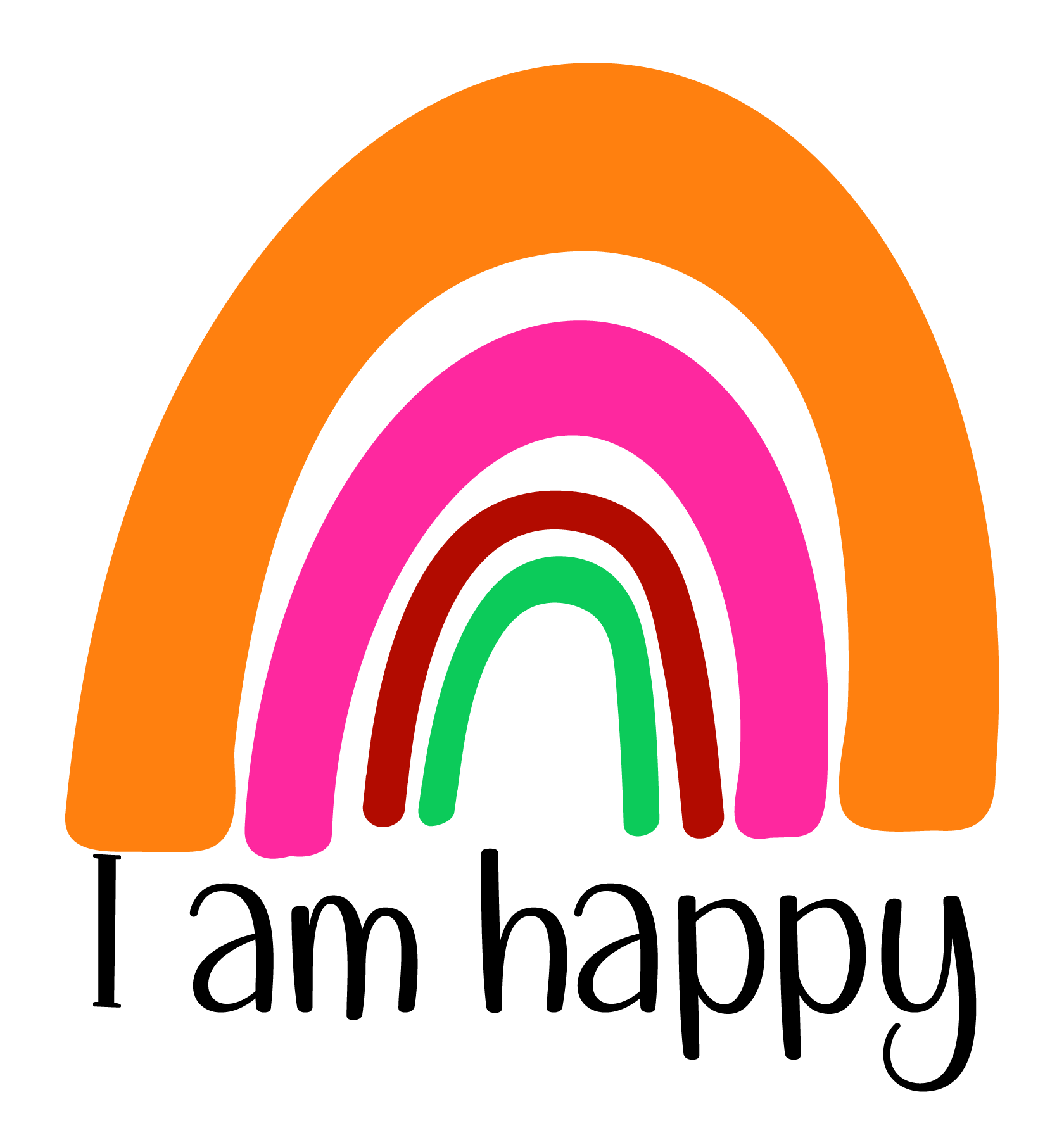 Inspirational Quote I Am Happy Motivational Sticker Vinyl Decal Motivation Stickers- 5" Vinyl Sticker Waterproof