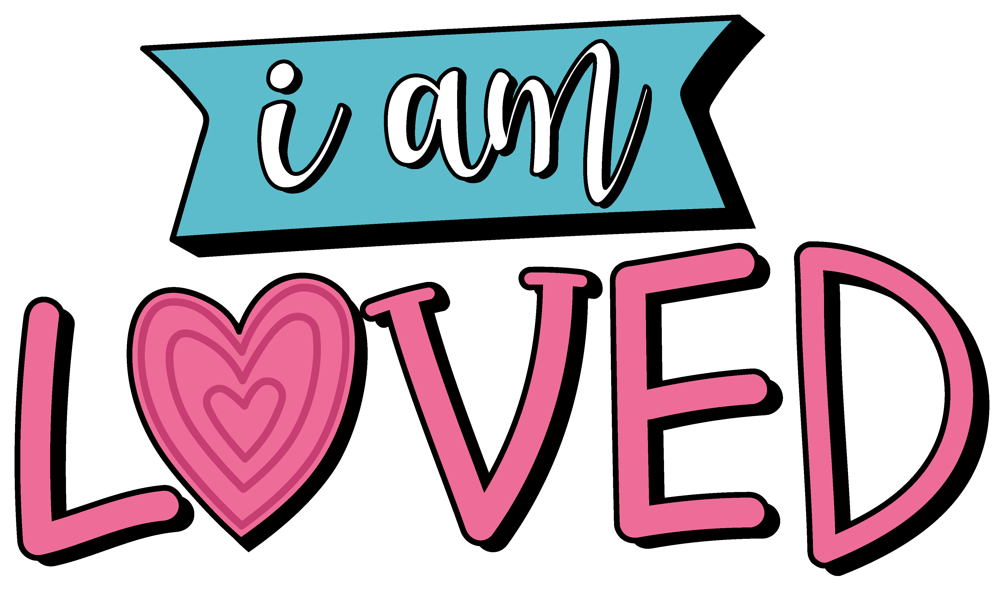 Inspirational Quote I Am Loved Motivational Sticker Vinyl Decal Motivation Stickers- 5" Vinyl Sticker Waterproof