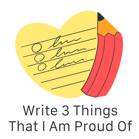 Inspirational Quote Write 3 Things That I Am Proud Of Motivational Sticker Vinyl Decal Motivation Stickers- 5