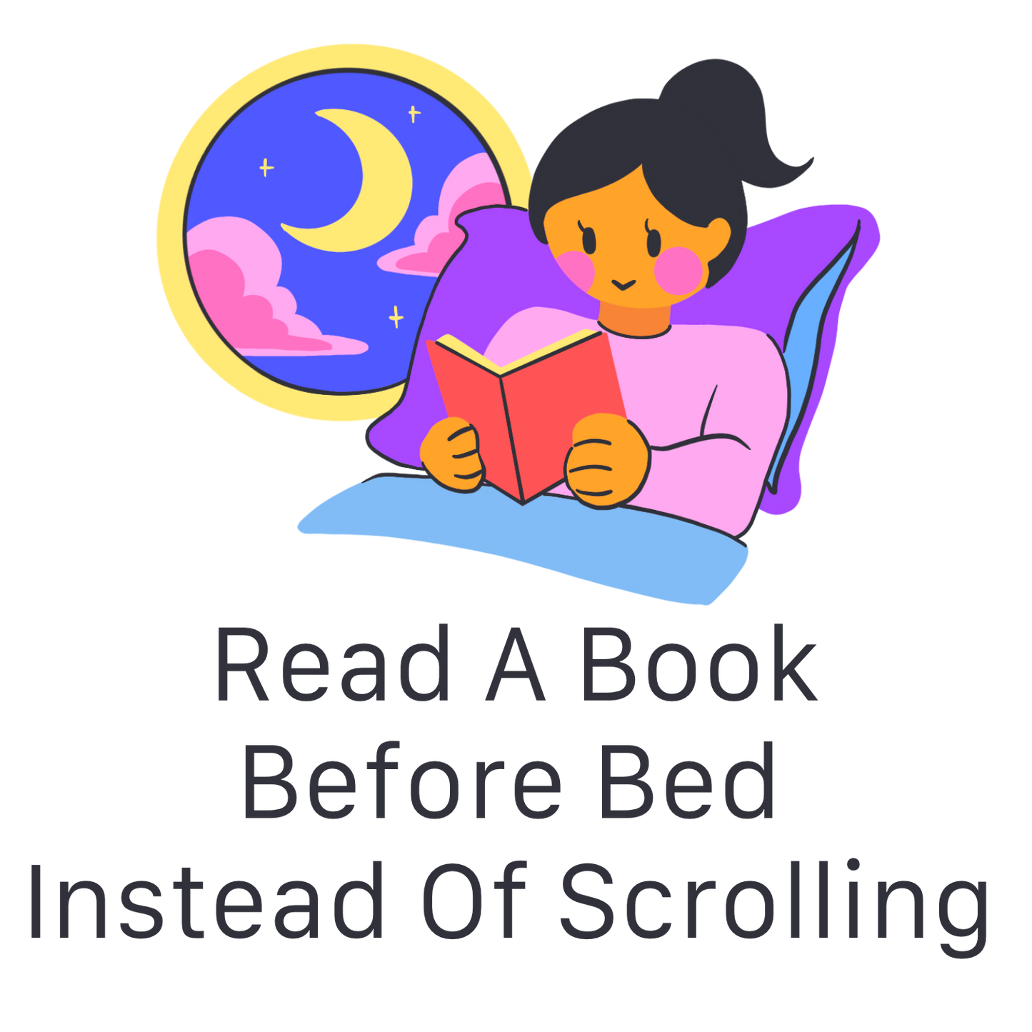 Inspirational Quote Read A book Before Bed Instead Of Scrolling Motivational Sticker Vinyl Decal Motivation Stickers- 5" Vinyl Sticker Waterproof