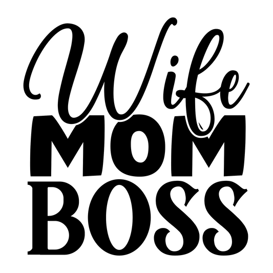 Inspirational Quote Wife Mom Boss Motivational Sticker Vinyl Decal Motivation Stickers- 5" Vinyl Sticker Waterproof