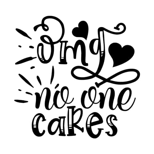 Inspirational Quote OMG no one cares Motivational Sticker Vinyl Decal Motivation Stickers- 5" Vinyl Sticker Waterproof