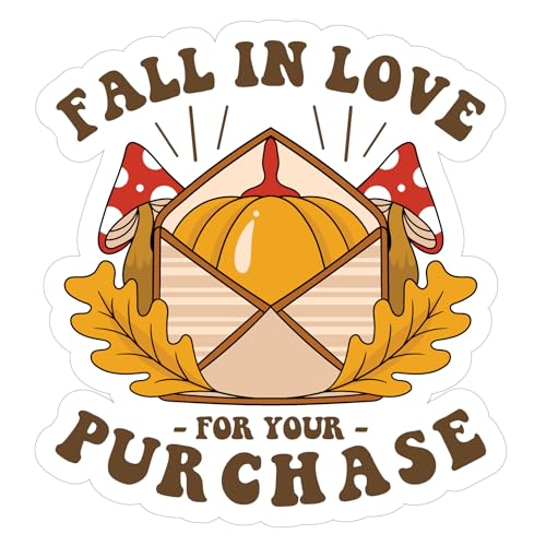 Inspirational Quote "Fall in Love For Your Purchase" Motivational Sticker Vinyl Decal Motivation Stickers- 5" Vinyl Sticker Waterproof