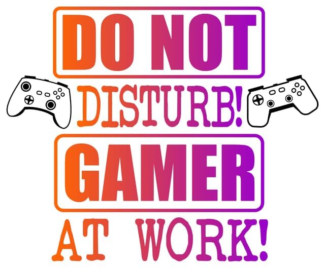 Inspirational Quote Do Not Disturb Gamer At Work Motivational Sticker Vinyl Decal Motivation Stickers- 5" Vinyl Sticker Waterproof