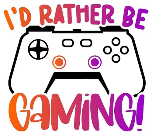 Inspirational Quote I'd Rather BE Gaming Motivational Sticker Vinyl Decal Motivation Stickers- 5" Vinyl Sticker Waterproof