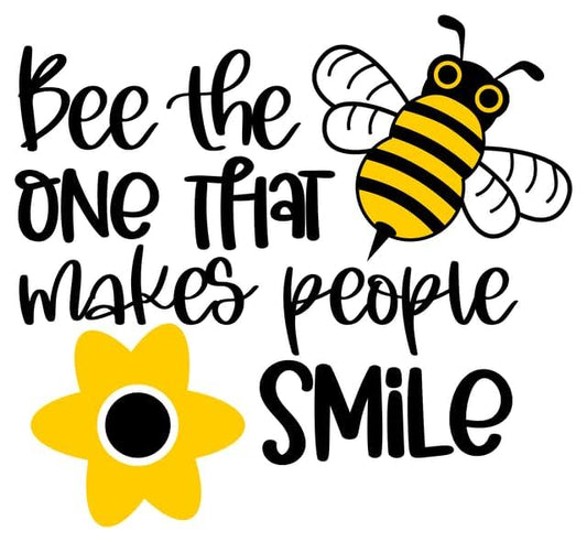 Inspirational Quote "Bee the One That makes People Smile" Motivational Sticker Vinyl Decal Motivation Stickers- 5" Vinyl Sticker Waterproof