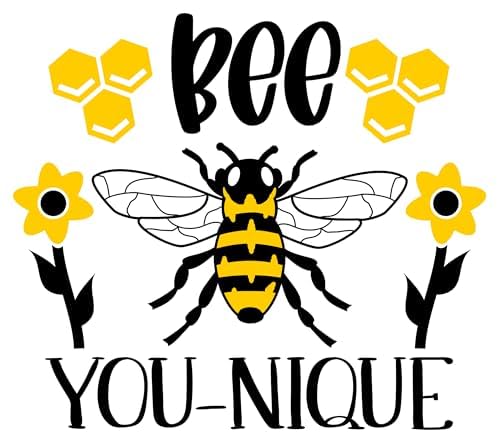 Inspirational Quote "Bee YOU-NIQUE" Motivational Sticker Vinyl Decal Motivation Stickers- 5" Vinyl Sticker Waterproof