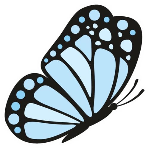 Inspirational Quote "Blue Cute butterfly" Motivational Sticker Vinyl Decal Motivation Stickers- 5" Vinyl Sticker Waterproof