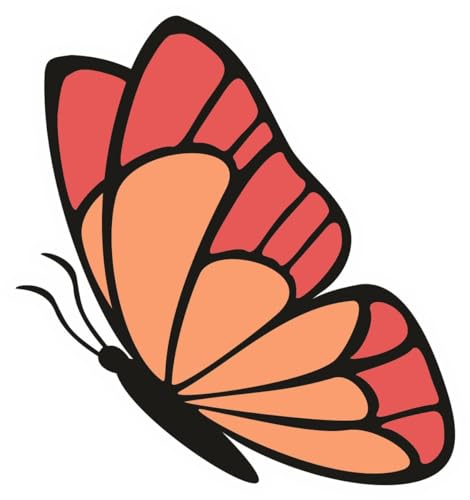 Inspirational Quote "Peach Monarch Butterfly" Motivational Sticker Vinyl Decal Motivation Stickers- 5" Vinyl Sticker Waterproof