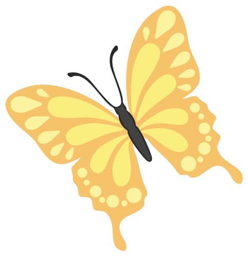 Inspirational Quote "Yellow Cute butterfly" Motivational Sticker Vinyl Decal Motivation Stickers- 5" Vinyl Sticker Waterproof