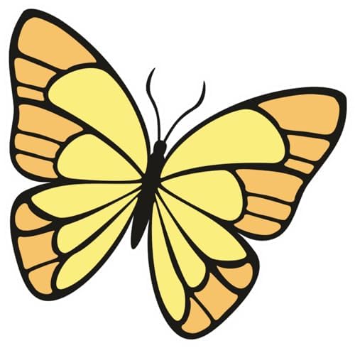 Inspirational Quote "Cute Yellow Butterfky" Motivational Sticker Vinyl Decal Motivation Stickers- 5" Vinyl Sticker Waterproof