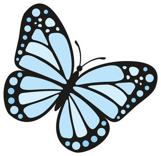 Inspirational Quote "Black & Light Blue Butterfly" Motivational Sticker Vinyl Decal Motivation Stickers- 5" Vinyl Sticker Waterproof