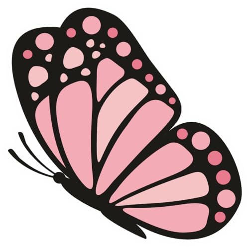 Inspirational Quote "Black & Pink Butterfly" Motivational Sticker Vinyl Decal Motivation Stickers- 5" Vinyl Sticker Waterproof