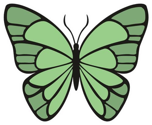 Inspirational Quote "Green Butterfly With Black Lining" Motivational Sticker Vinyl Decal Motivation Stickers- 5" Vinyl Sticker Waterproof