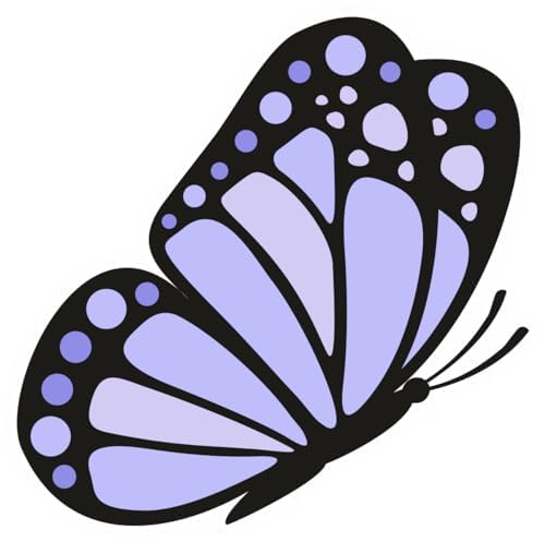 Inspirational Quote "Purple Circle Butterfly" Motivational Sticker Vinyl Decal Motivation Stickers- 5" Vinyl Sticker Waterproof