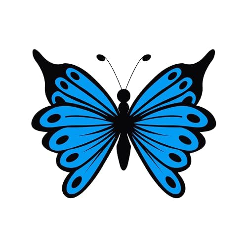 Inspirational Quote "Black And Blue Butterfly" Motivational Sticker Vinyl Decal Motivation Stickers- 5" Vinyl Sticker Waterproof